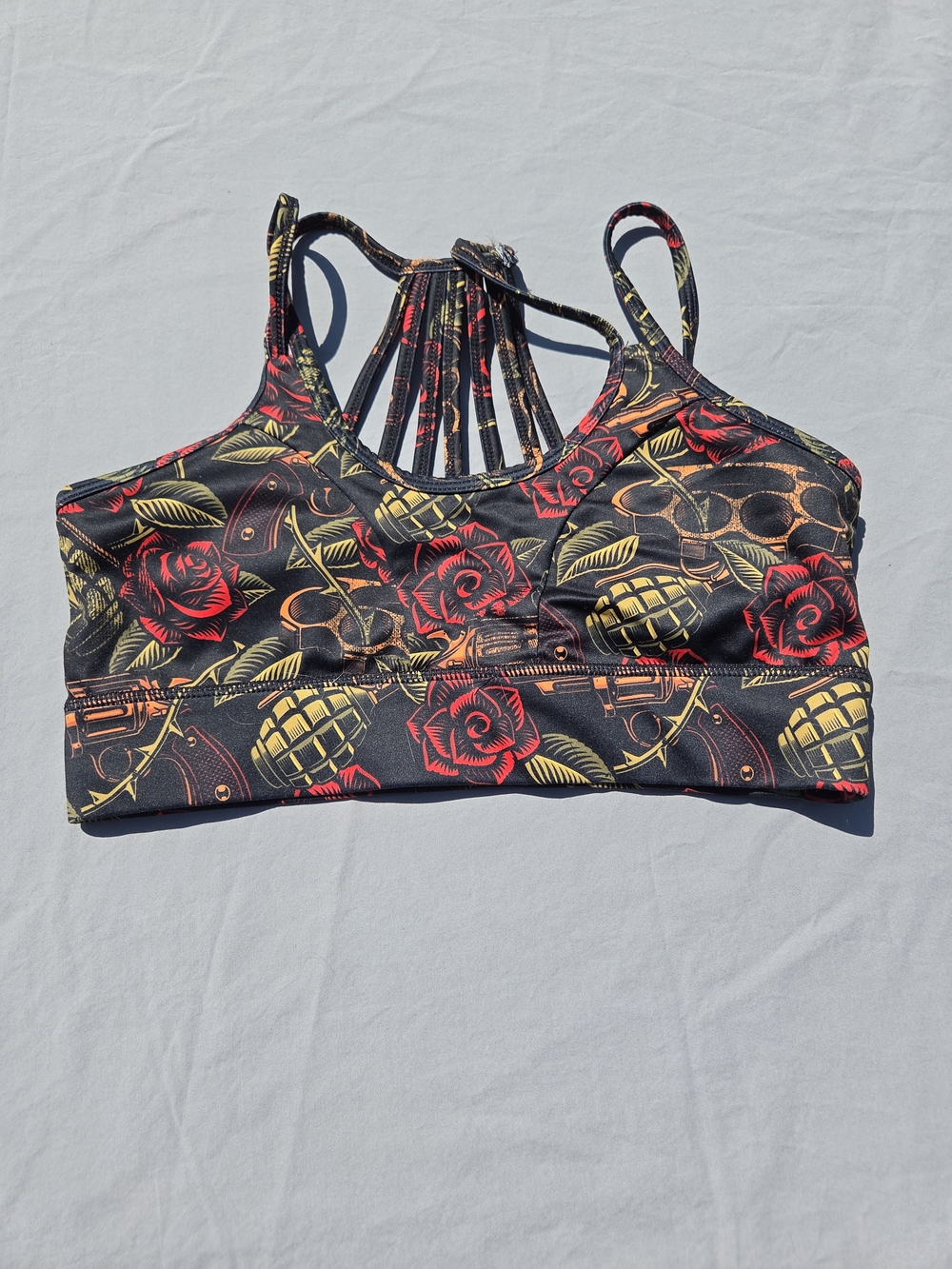Constantly Varied Gear CVG Dressed To Kill Strappy High Neck Sports Bra M GUC